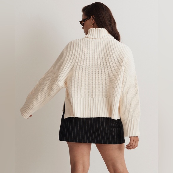 Madewell Wide Rib Turtleneck Sweater - Picture 2 of 7